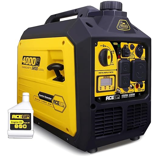 Aceup Energy 4000 Watt Portable Generator, Gas Generator Quiet for Home, RV-Ready, EPA Compliant