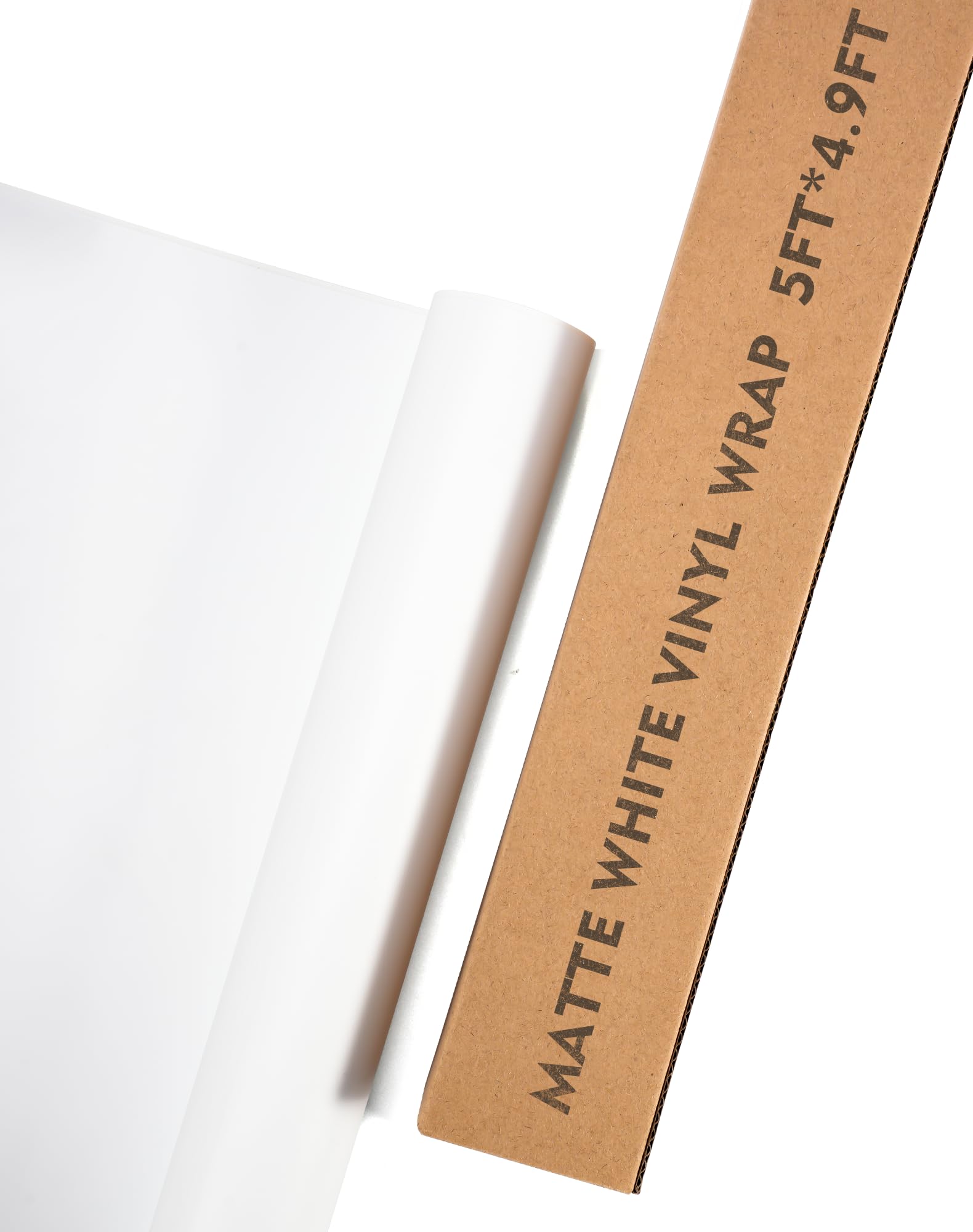 Matte White Vinyl Wrap Film for Cars, 5ft x 4.9ft Car Vinyl Wrap Roll for Car Body Protection, Scratch Resistance with Air Release Technology (Matte White)