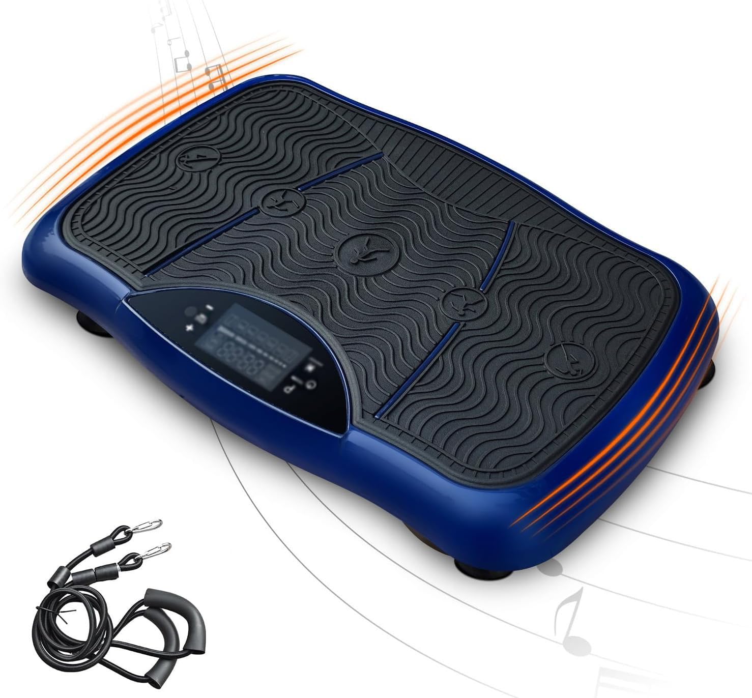 Piastra vibrante per allenamento di tutto il corpo, perdita di peso e fitness a casa con altoparlante Bluetooth, corda di resistenza, telecomando, 180 livelli, 5 programmi