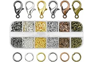 Lobster Claw Clasps & Open Jump Rings Kit for Jewelry Findings Supplies...