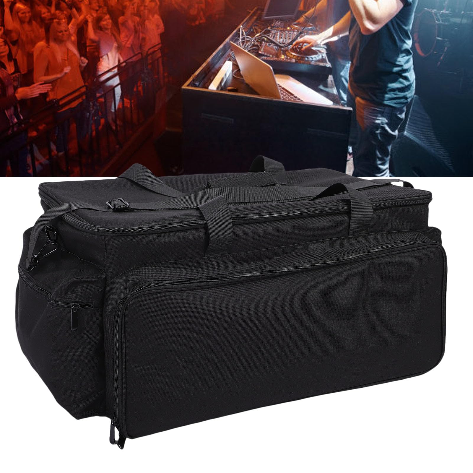 CHICIRIS Borsa Controller DJ, Custodia da Viaggio DJ, Tela Organizzatore per Trasporto di Viaggi Portatili Portatili Imbottiti con Cinturino