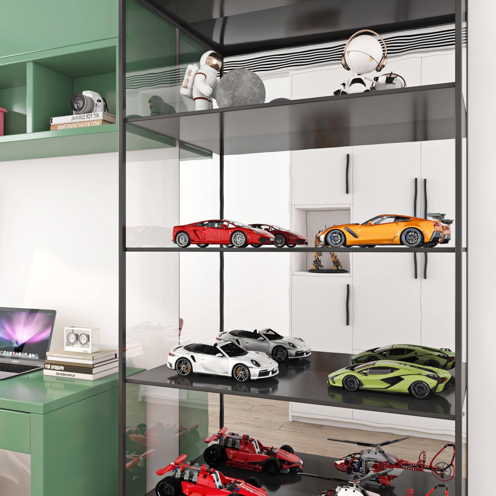 ReWallpaper Silber Klebefolie Möbel Spiegelfolie Selbstklebend Tapete 60CMx5M Spiegelfolie Wandspiegel Rolle Spiegeltapeten Wand Badezimmer Küche Wasserfest Spiegel Dekorfolie für Basteln