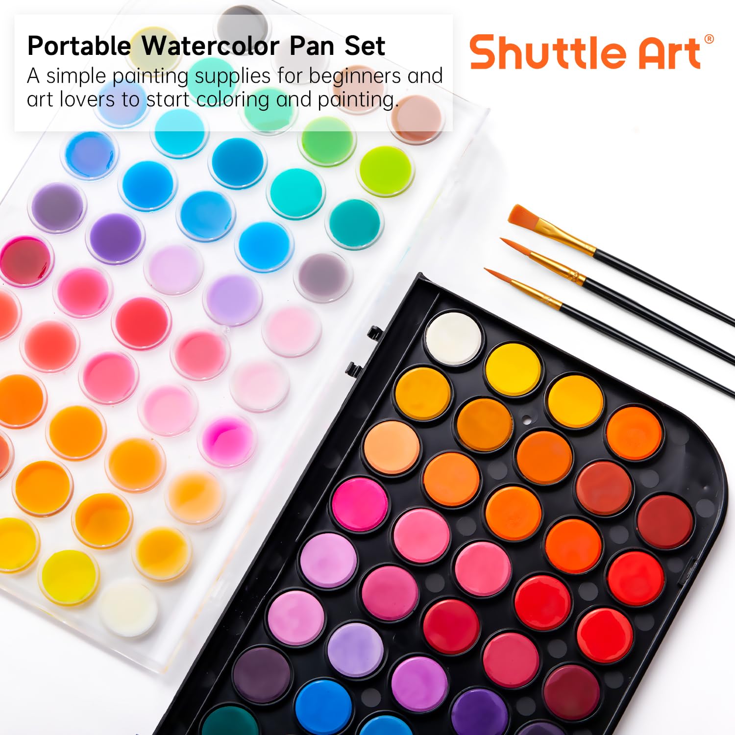 Amazon.co.jp: Shuttle Art 固体水彩 固形水彩 絵具セット パレット