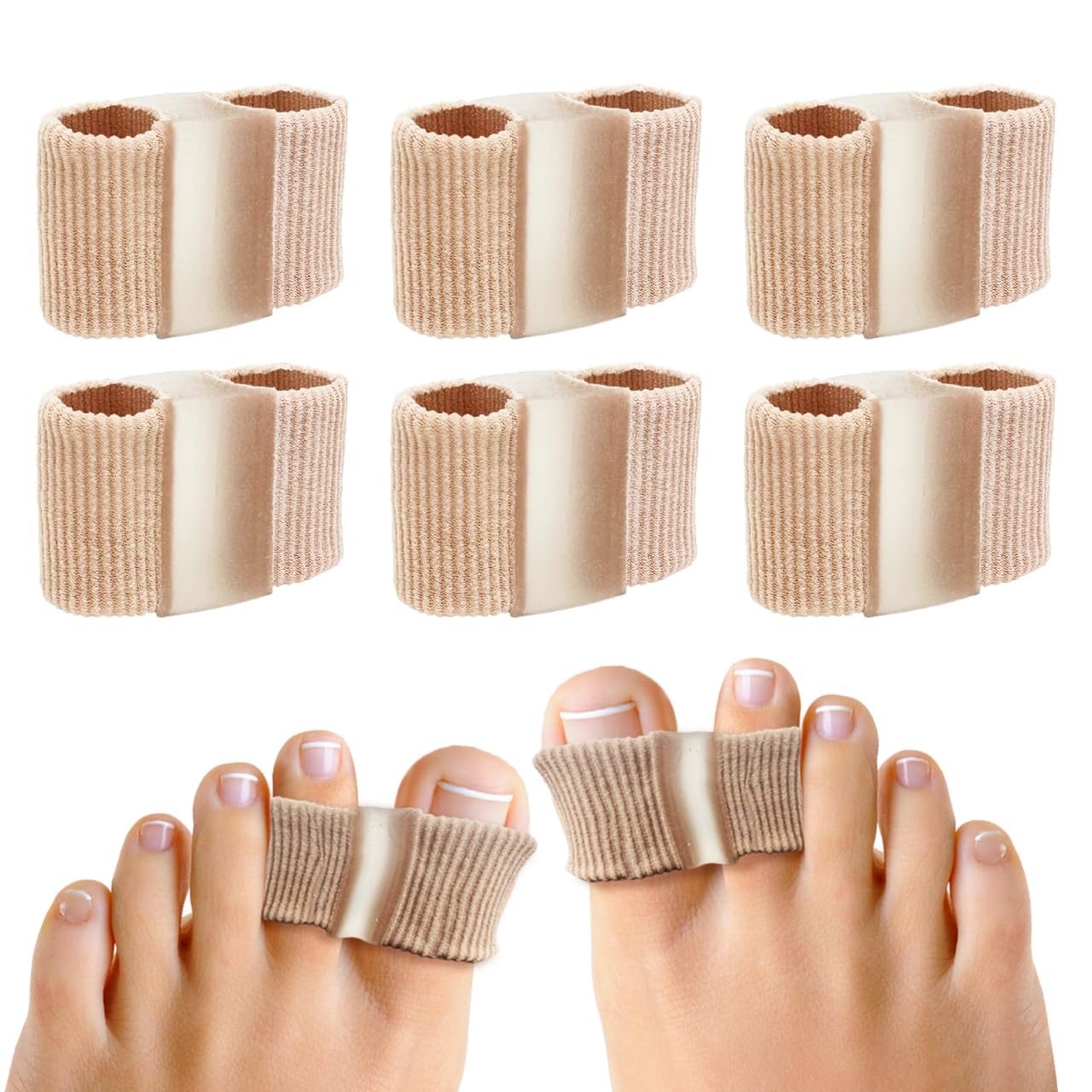 Chuanhylis 6 Pcs Toe Separator,Bunion Corrector With 2 Loops