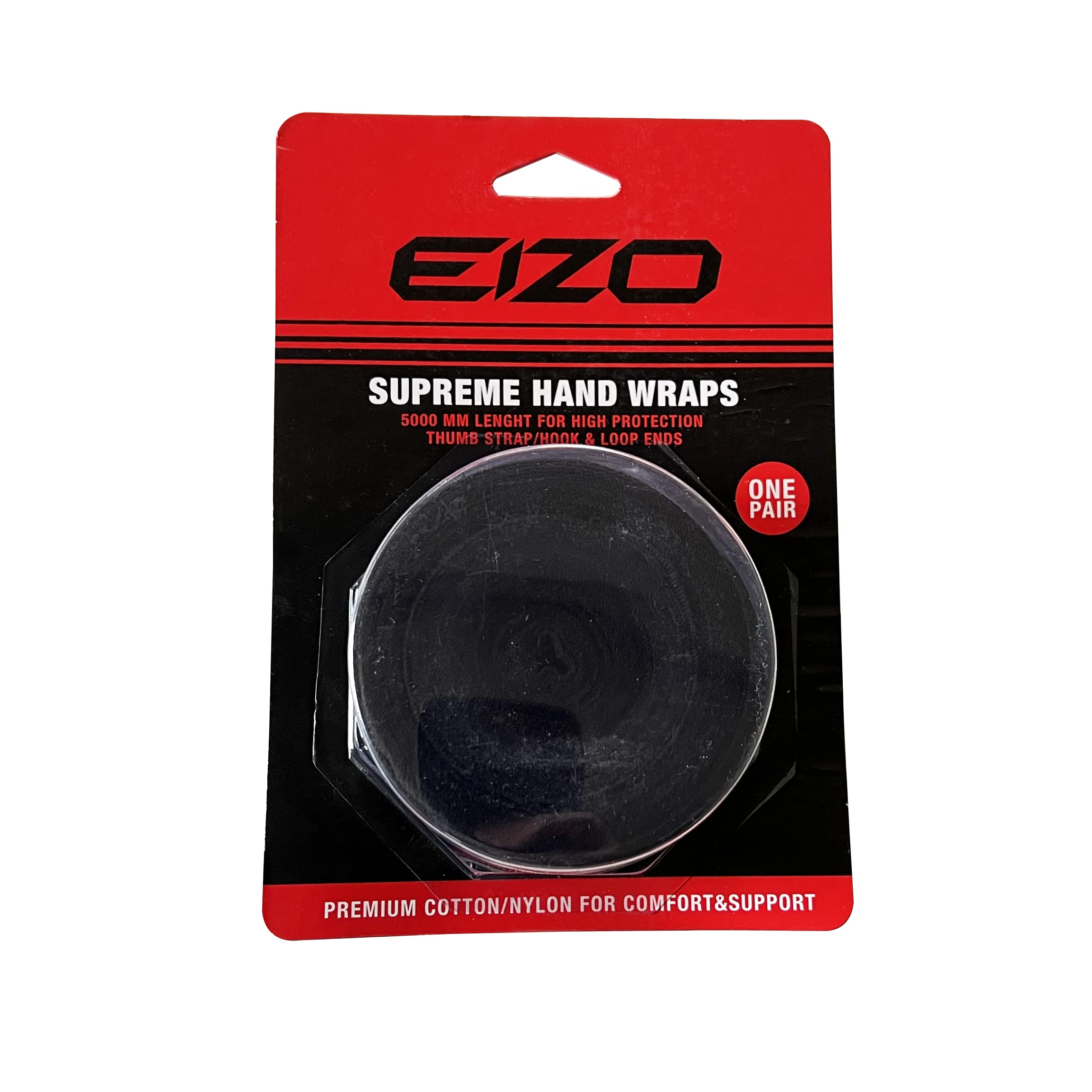 EIZO Bendaggi Boxe in Cotone Premium semielastici 5 mt, Fasce Boxe, Fasce Kick Boxing, bendaggi Muay Thai, Boxing handwraps 5 mt per Arti Marziali e Sport da Combattimento