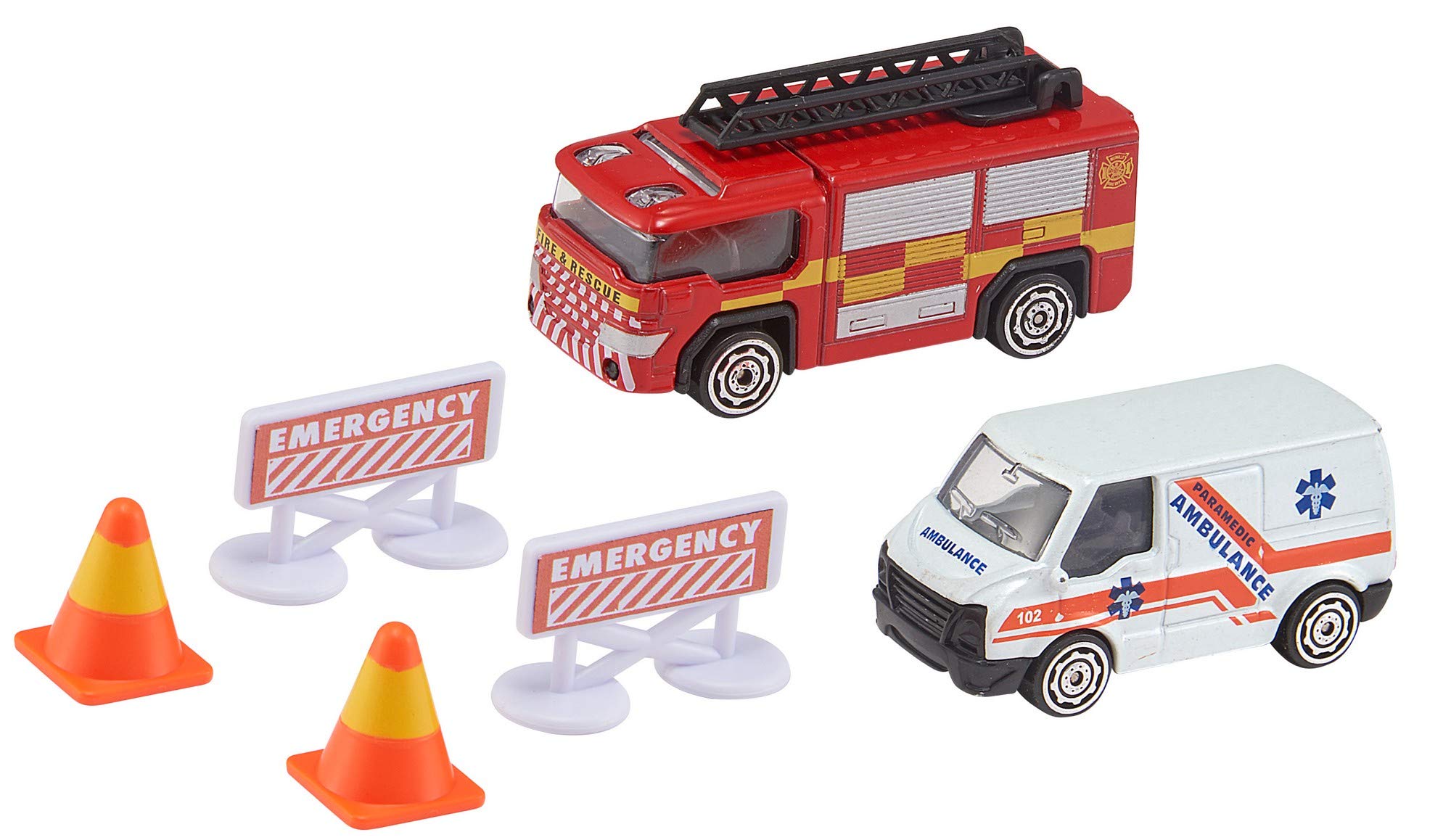 HTI 7535-73612 Ambulance & Fire Truck Toys, Multicolour