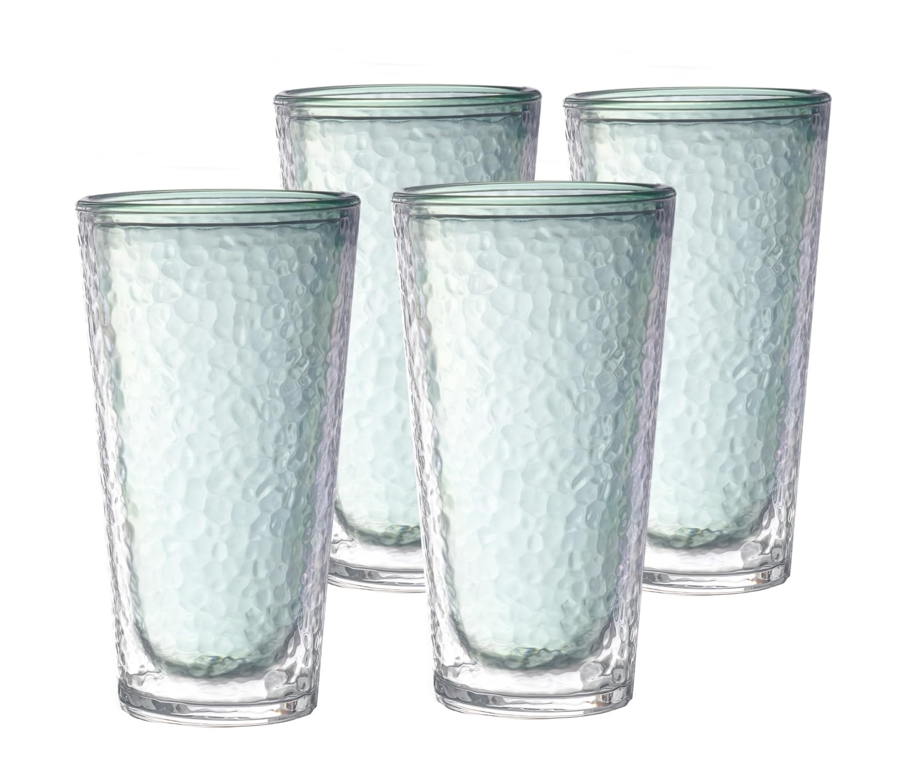 KLIFA- NICE- 20 oz, Set of 4, Acrylic Insulated Tumbler Set, Double-wall Drinking Glasses, BPA-Free, Shatter-Proof Plastic Drinkware, Dishwasher Safe