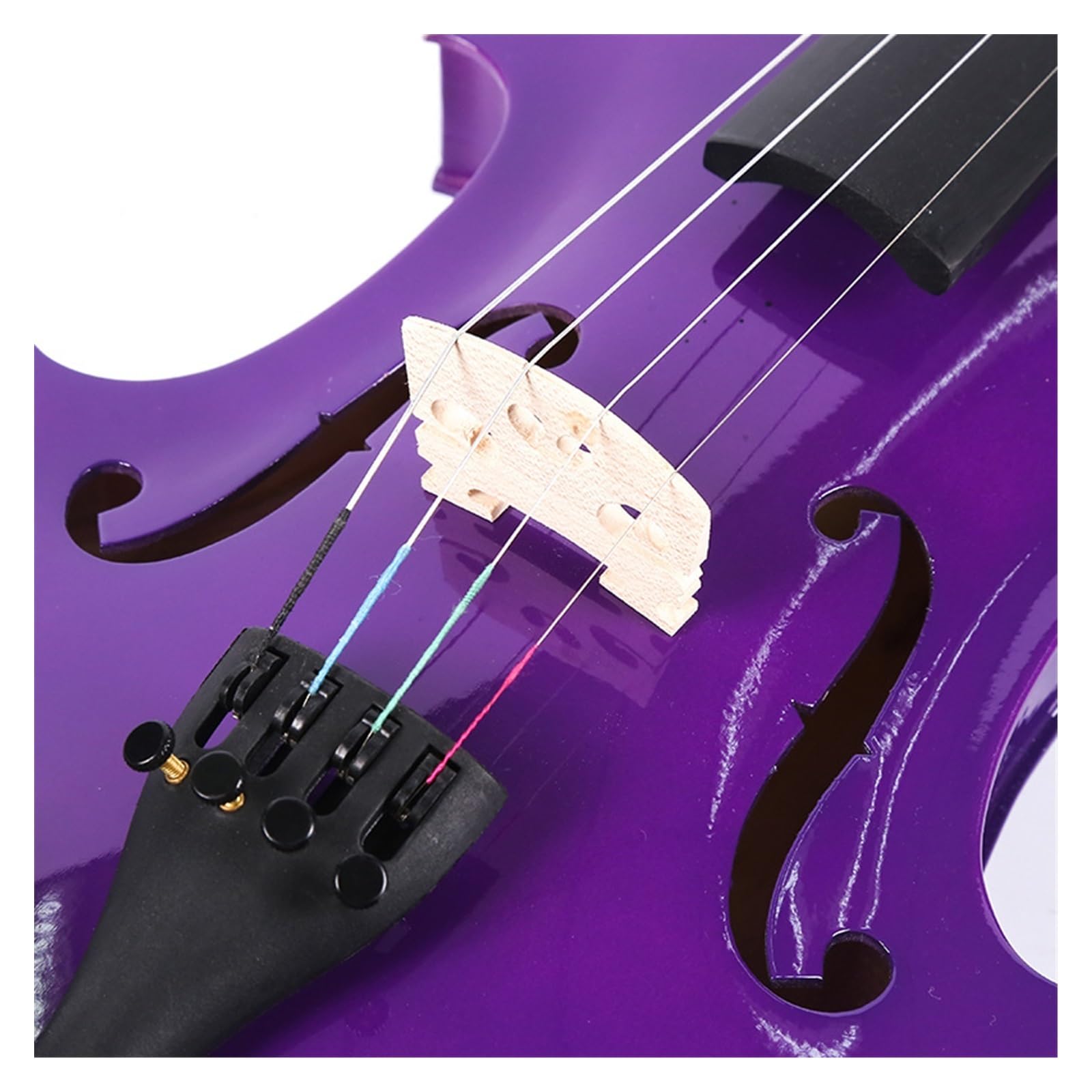 Skrzypce Drewniane Fioletowe Sklejka Początkujący Ćwiczenia 4/4 Instrument Strunowy Instrumenty Strunowe Skrzypcowe