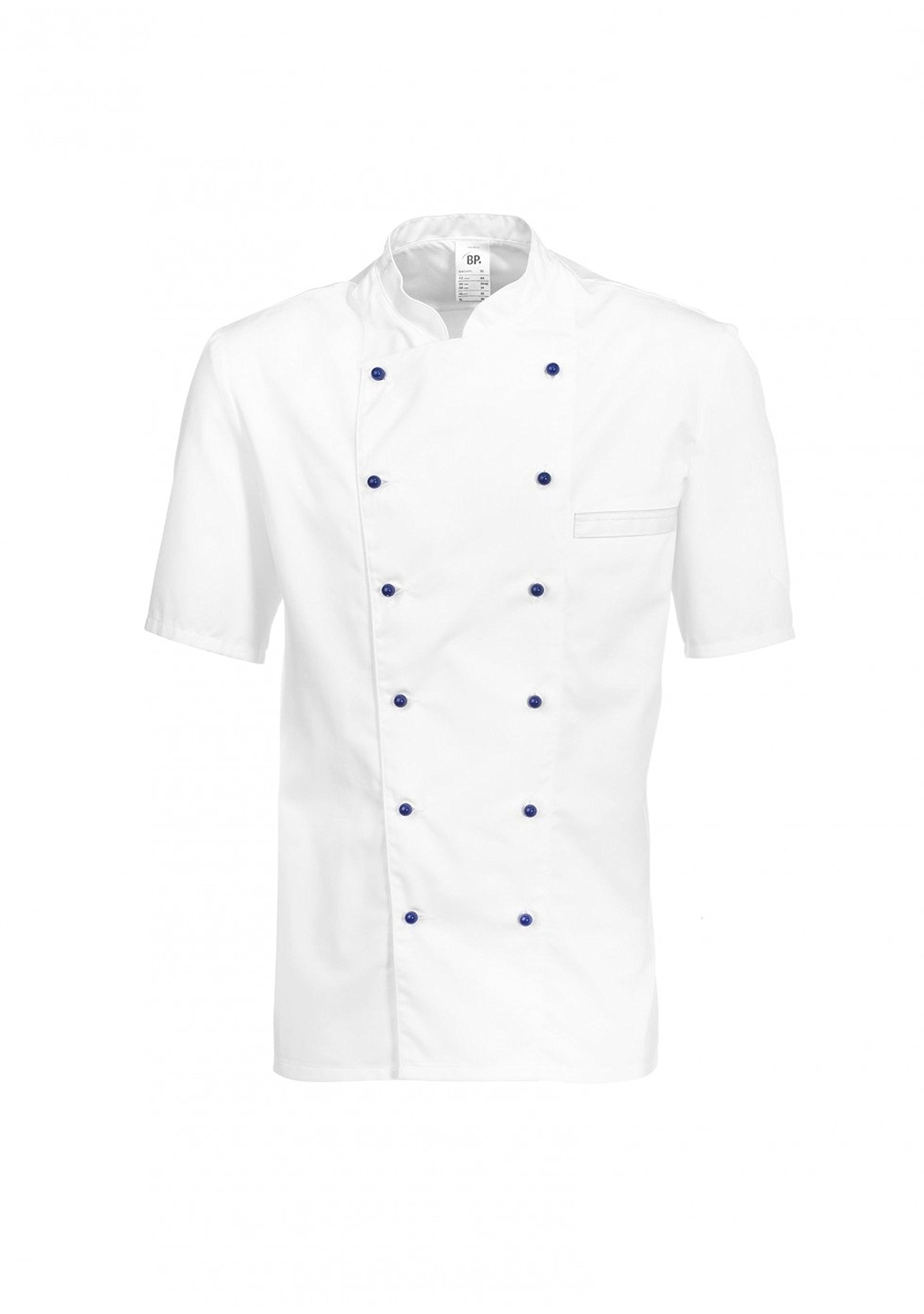 BP Gourmet 1546-400-21 - Chaqueta de cocinero (manga 1/2, manga 1/2, 65% poliéster, 35% algodón, ajuste normal, talla: 64), color blanco