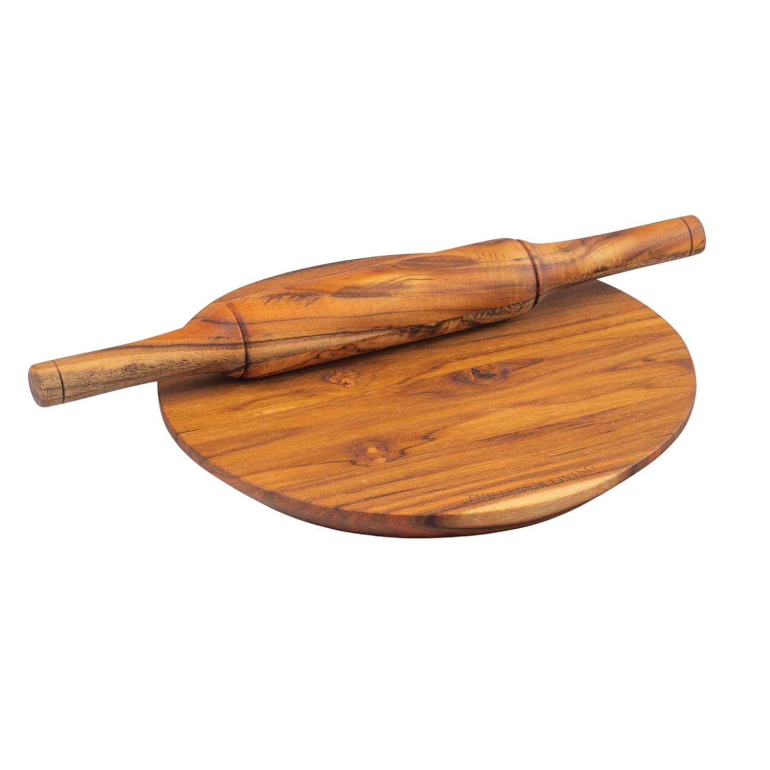 Buy The Jaipur Living Teak Wood Chakla Belan| Rolling Board |Polpat ...
