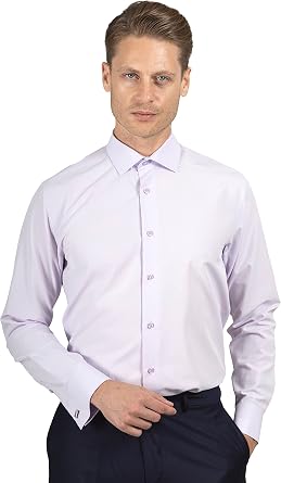 Mens Shirts | Mens Long Sleeve Shirt | French Cuff Dress Shirts for Men | Mens Stylish Formal Shirts | Button Up Shirt Men