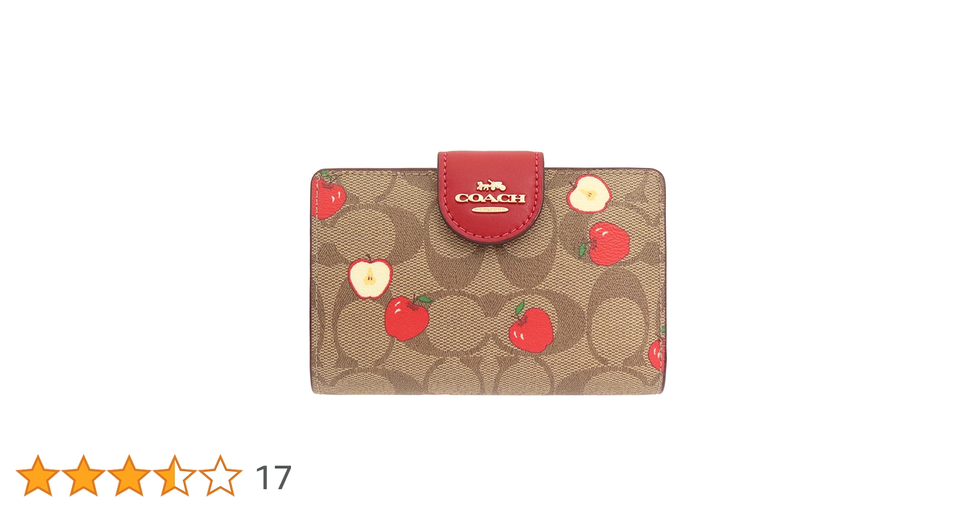 COACH リンゴ柄 二つ折り財布 新品】COACH コーチ 二つ折り財布 りんご シグネチャー｜Yahoo
