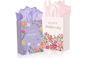 32 Pcs Mother's Day Gift Bags with Tissue Papers by BLEWINDZ