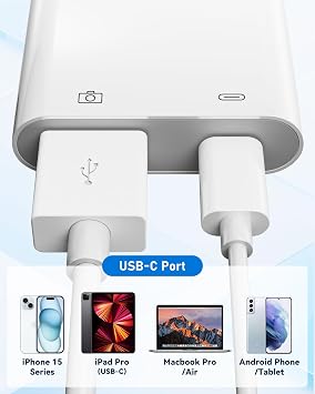 USB C OTG Adapter with 30W PD + USB C SD/TF Card Reader with USB 3.0 Fast Data Transfer for MacBook, Laptop, Tablet, Android