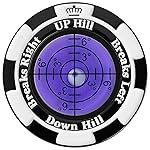 SlopeMaster ProGreen Reader - Golf Ball Marker with High Precision Green Reading Aid Golf Accessories for Men Women (Black&Purple)