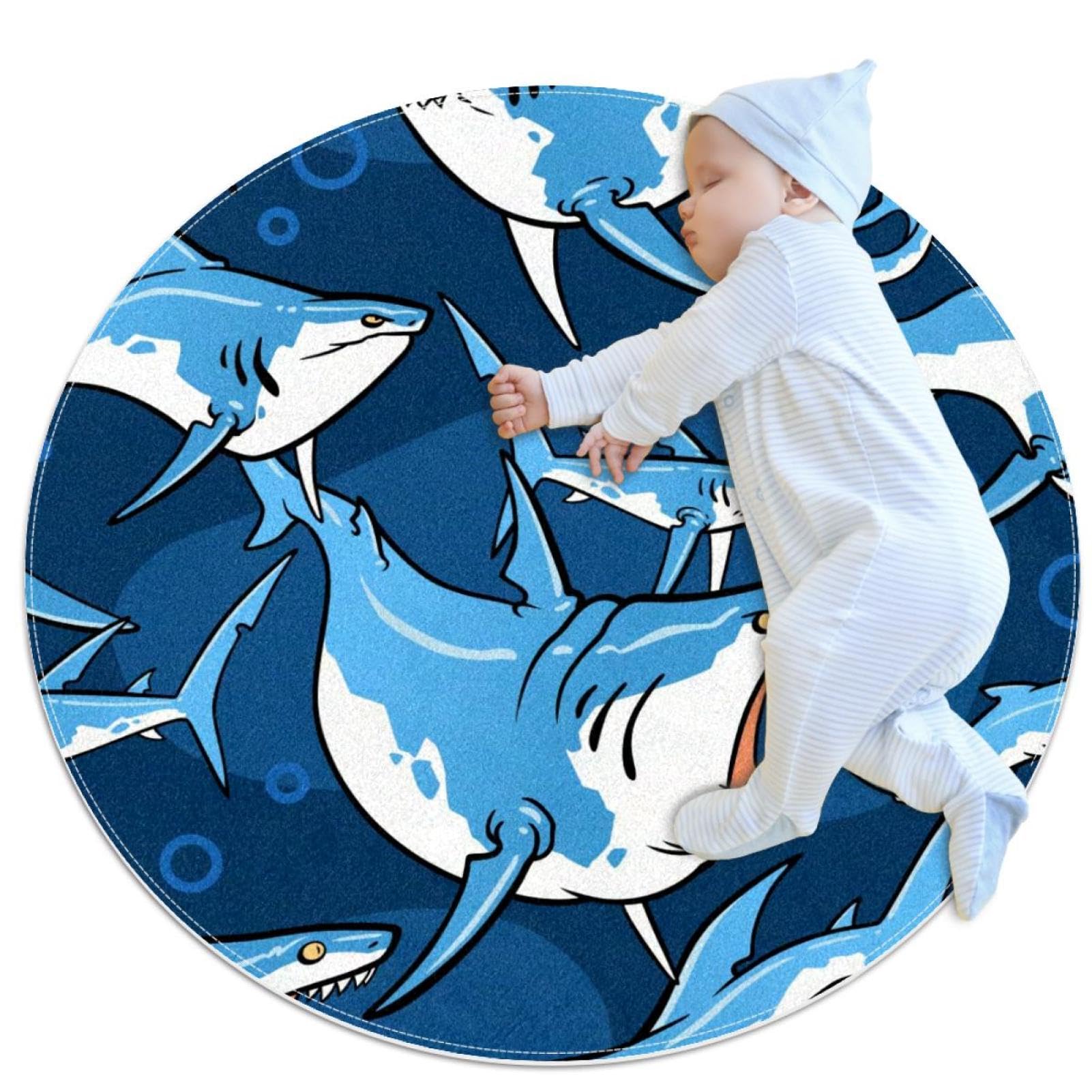 Tapis de salle de bain antidérapant requin pour sécuriser le bain des enfants