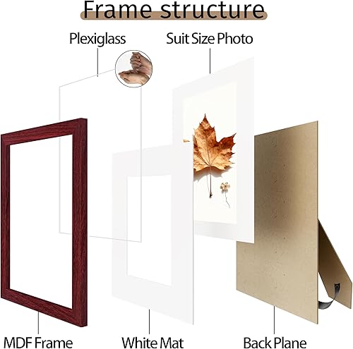 Miniatura 152 de Picrit - Juego de 12 portarretratos de 5 x 7 pulgadas para colgar en la pared o exhibir sobre una mesa, para fotos de 4 x 6 con paspartú o 5 x 7