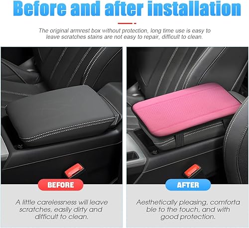 Miniatura 5 de Almohadilla de cojín para consola central de automóvil, 12.6 x 7.5 pulgadas, protector de piel sintética para reposabrazos de automóvil,