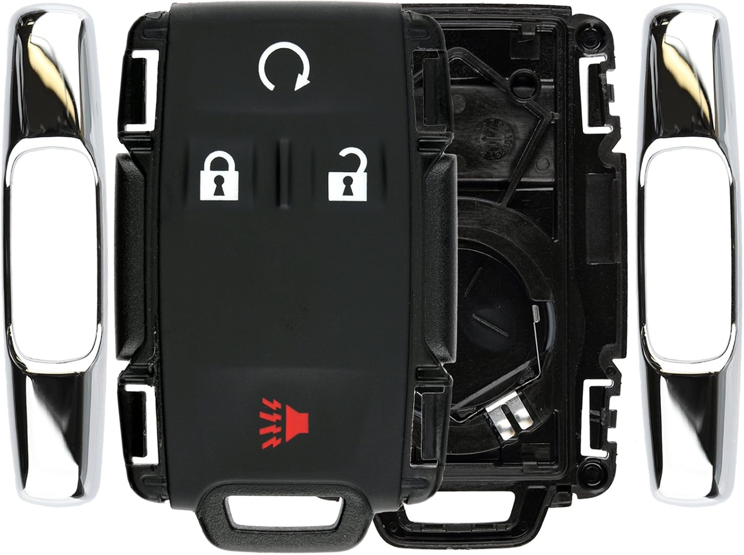 KeylessOption Keyless Entry Remote Control Car Key Fob Case Shell Button Pad Outer Cover for GMC Chevy M3N-32337100