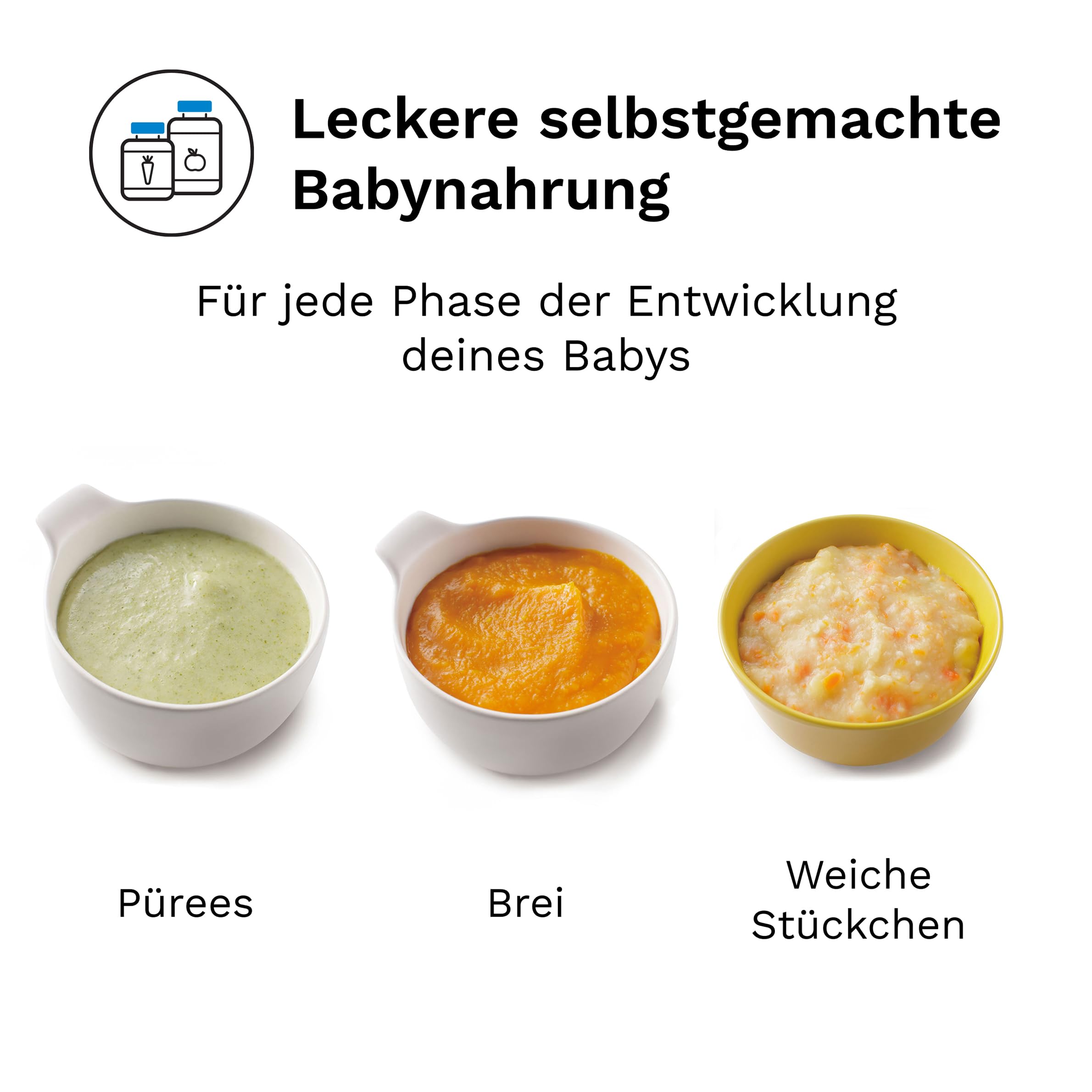 Baby Brezza 3-in-1 Babynahrungszubereiter Dampfgaren Mixen Kombi 800 ml BPA-frei LCD-Display