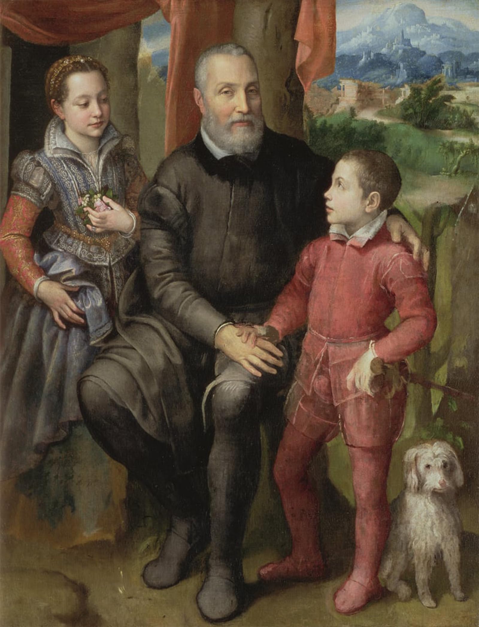 POSTERIIk Famous Animal Posters Vintage Picture Portrait of the Artist's Family Minerva Amilcare and Asdrubale by Sofonisba Anguissola Modern Wall Decor for Home Decor 60x90cm