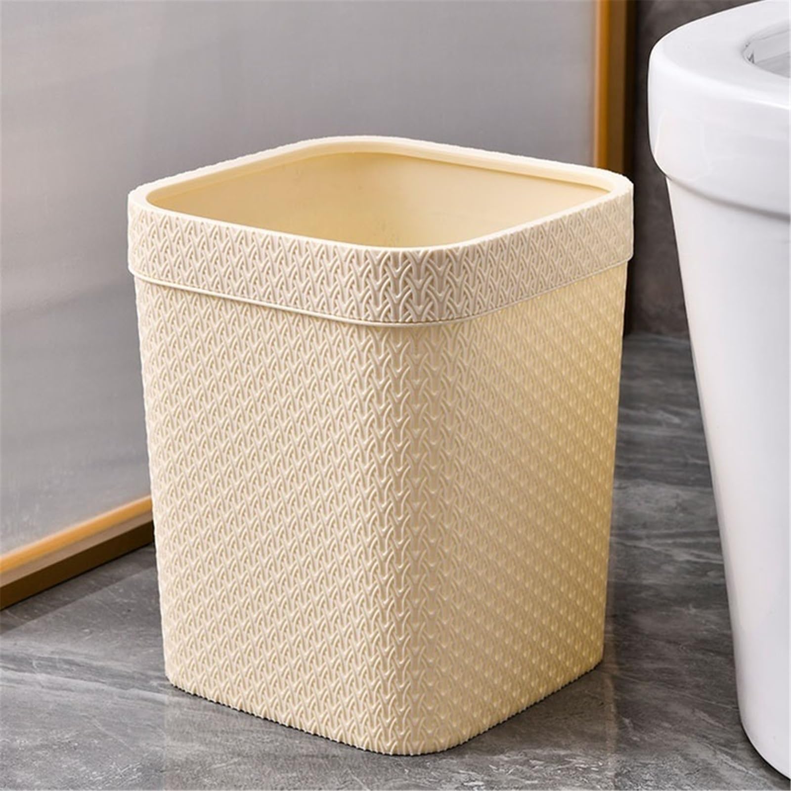 Pattumiera e pattumiera Bagno Interno, WC, Bidone Della Spazzatura per oggiorno(Yellow)