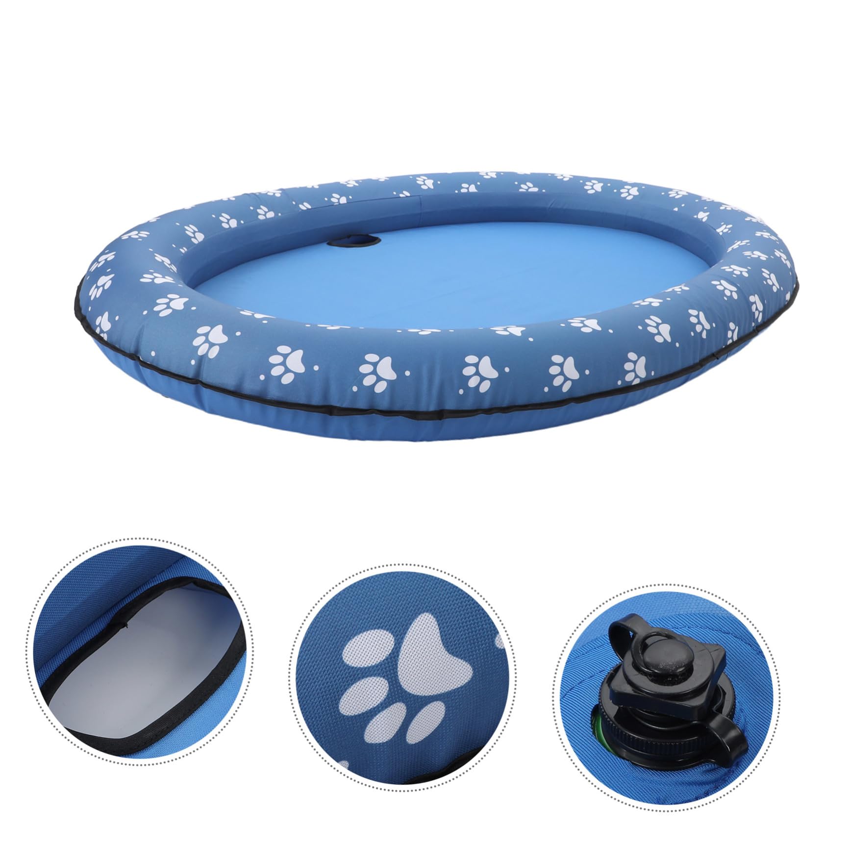 ORFOFE Piscina Gonfiabile Materassino Galleggiante Blu per Domestici Pieghevole Facile da per per