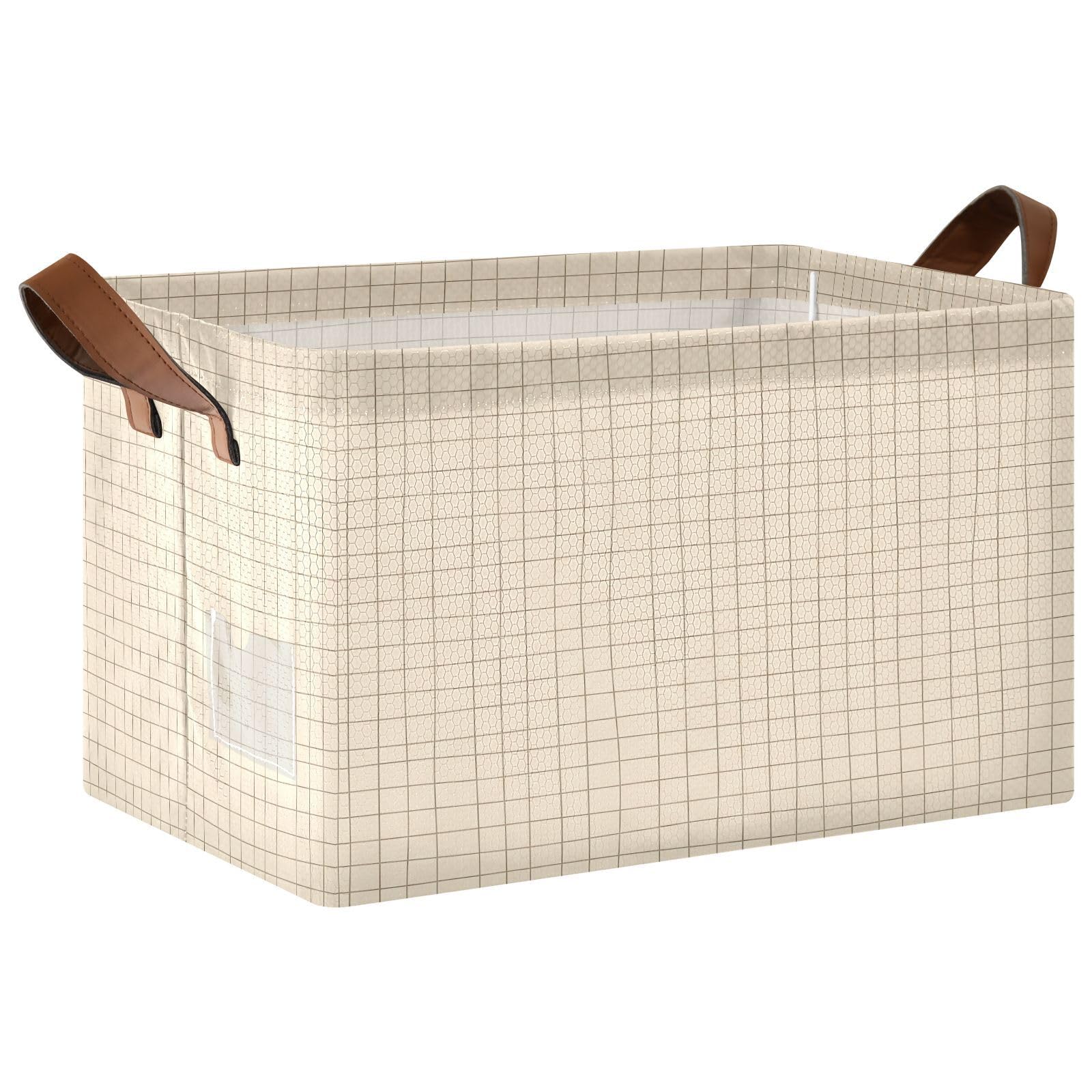 Cgiub Plaid Storage Basket Waterproof Foldable Storage Bin Baby Laundry Basket Closet Organiser for Nursery Decor Home Organizing