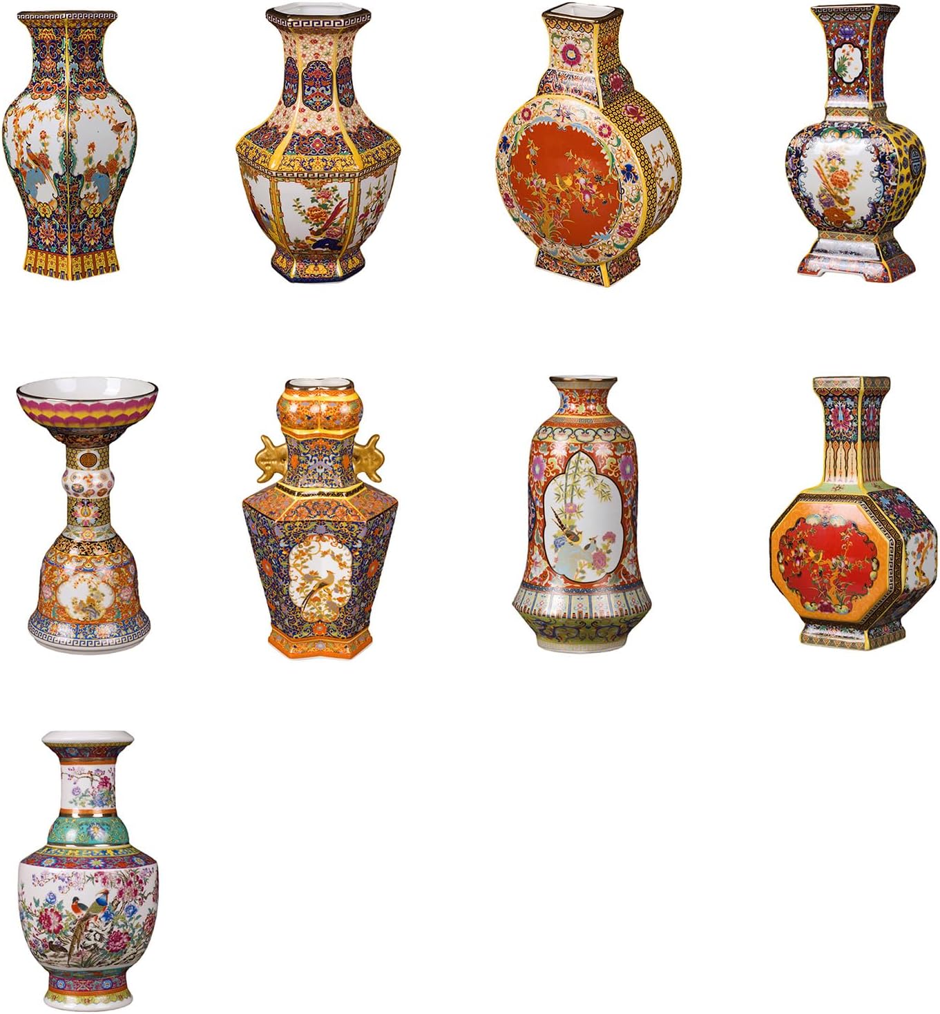 Antique Chinese Craft Classical Ceramic Home Decoration Craft Ornament for Elegant Desk Display