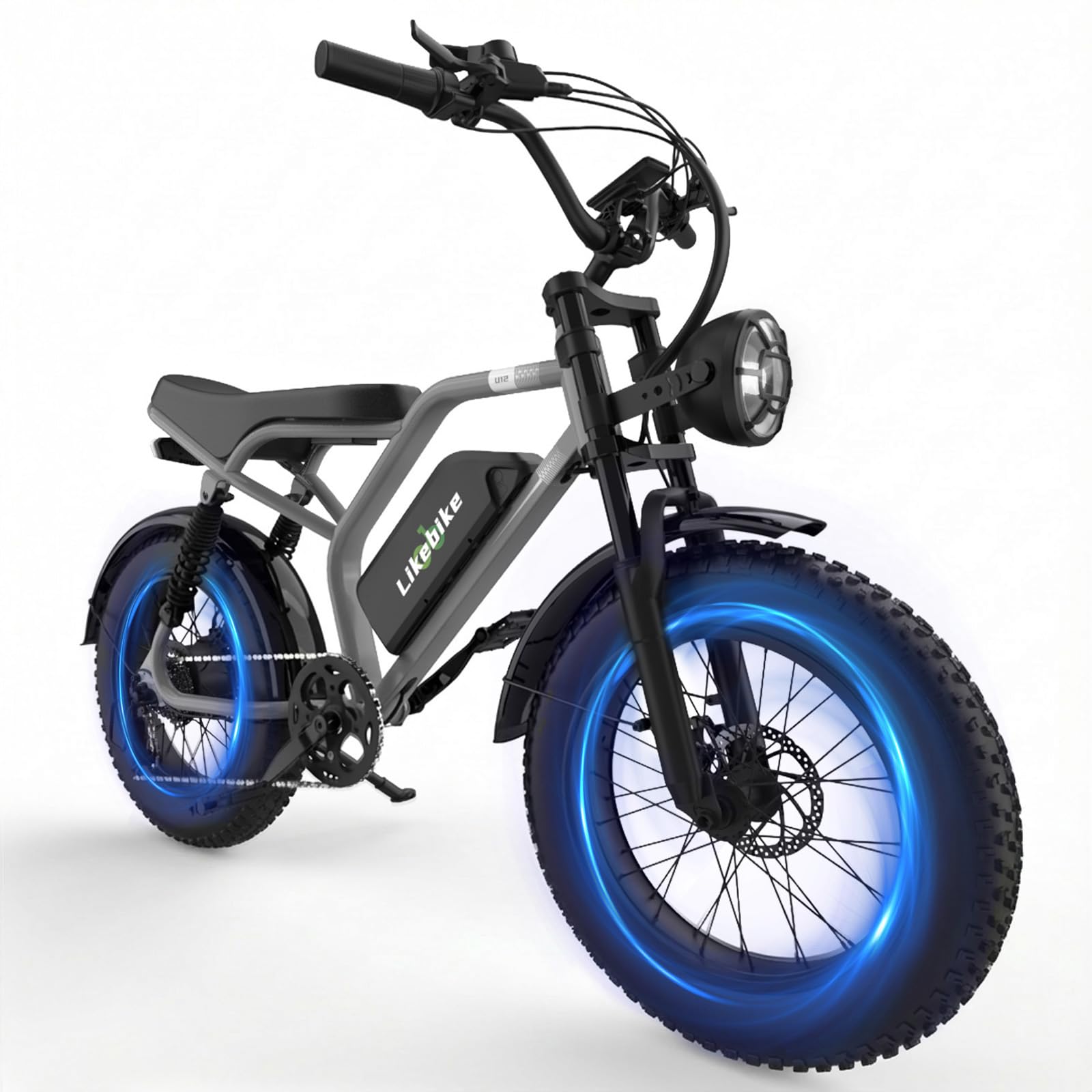 Likebike U12 electric bike charging its 48V 20Ah battery