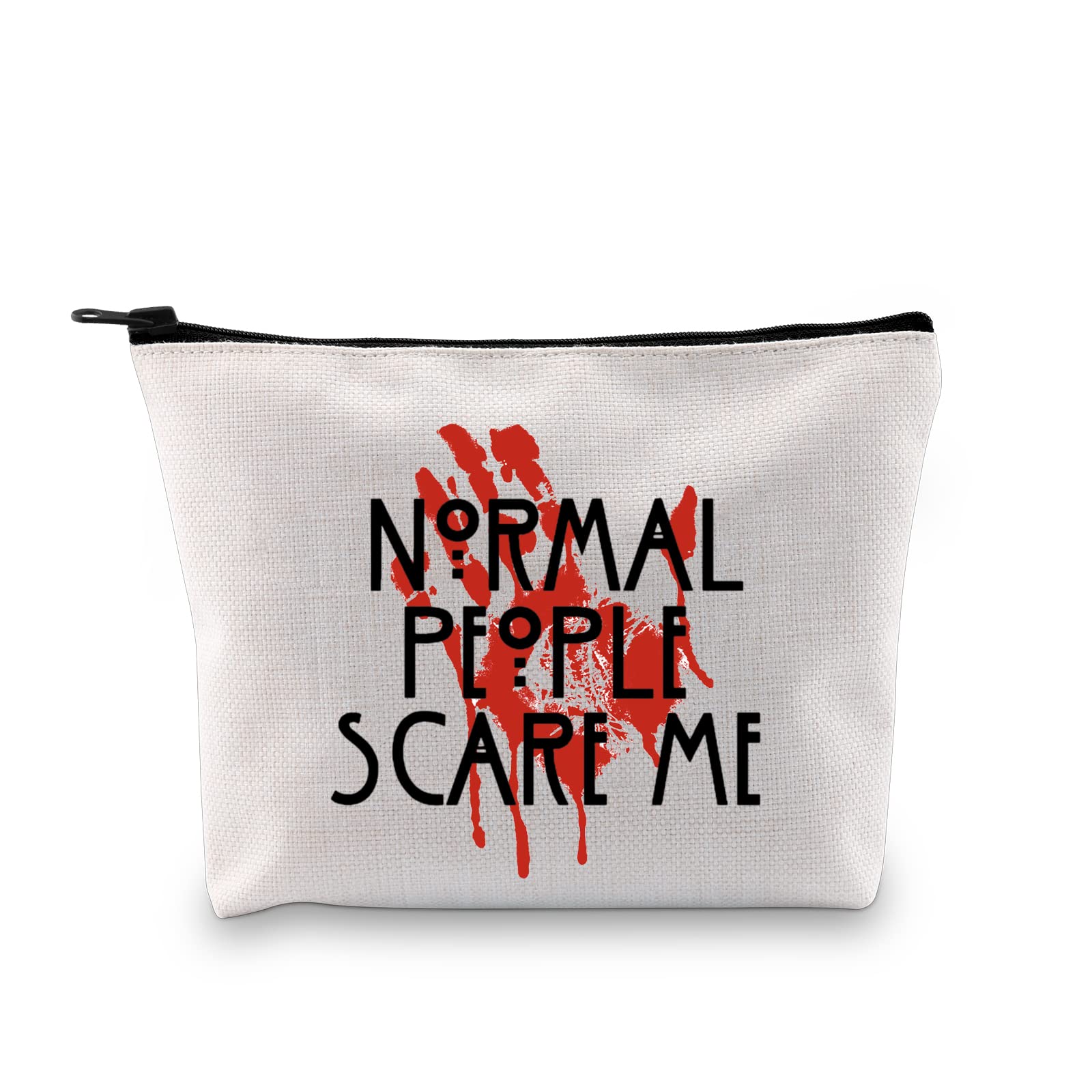 GJTIM Horror Story TV Show Inspired Gift Normal People Scare Me Halloween Party Supplies Makeup Bag, Scare Me bag, Medium,
