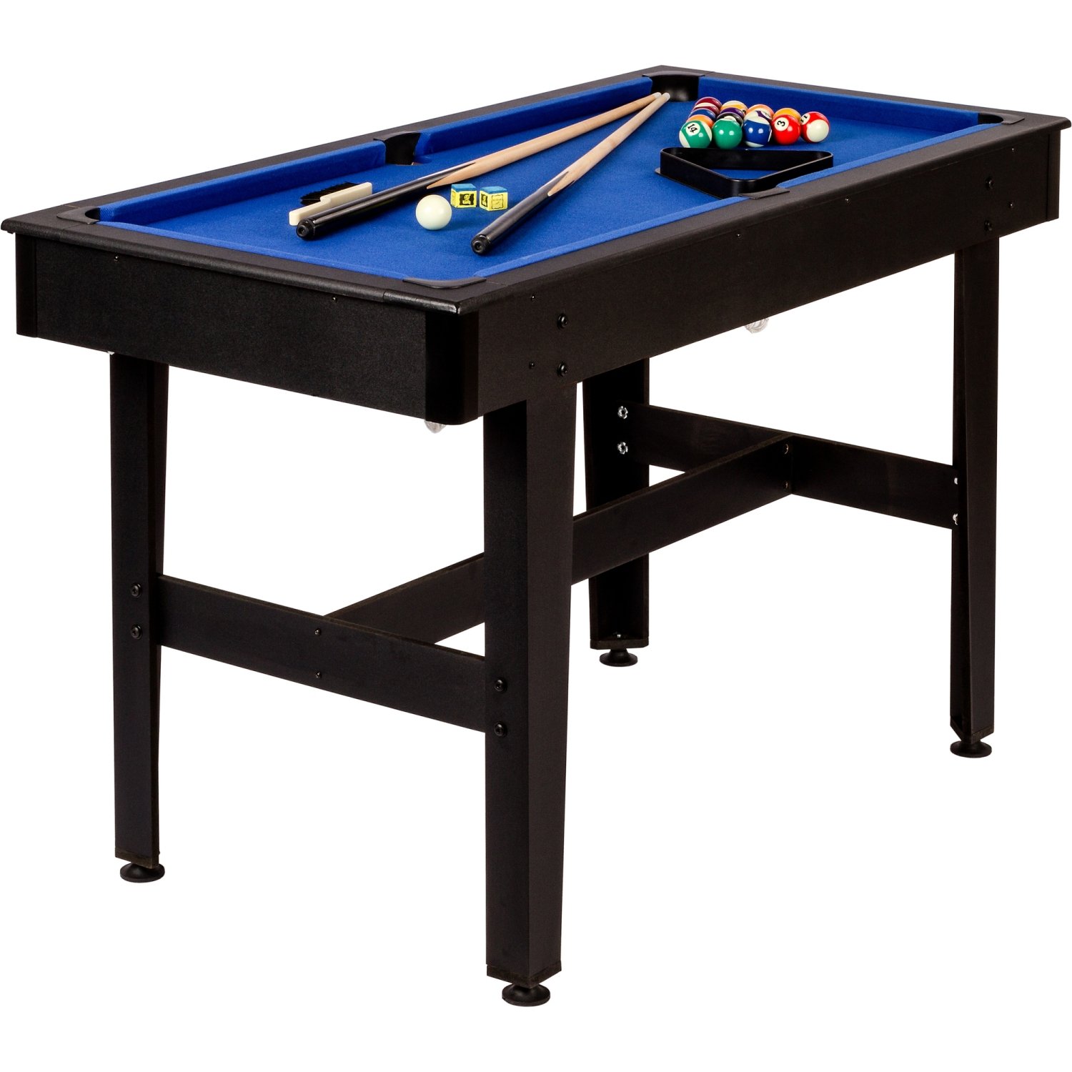 GAMES PLANET Tavolo da biliardo COMPACT 4 ft + accessori, 122 x 61 x 76 cm (LxLxH), testato per sostanze nocive, 3 varianti di colore