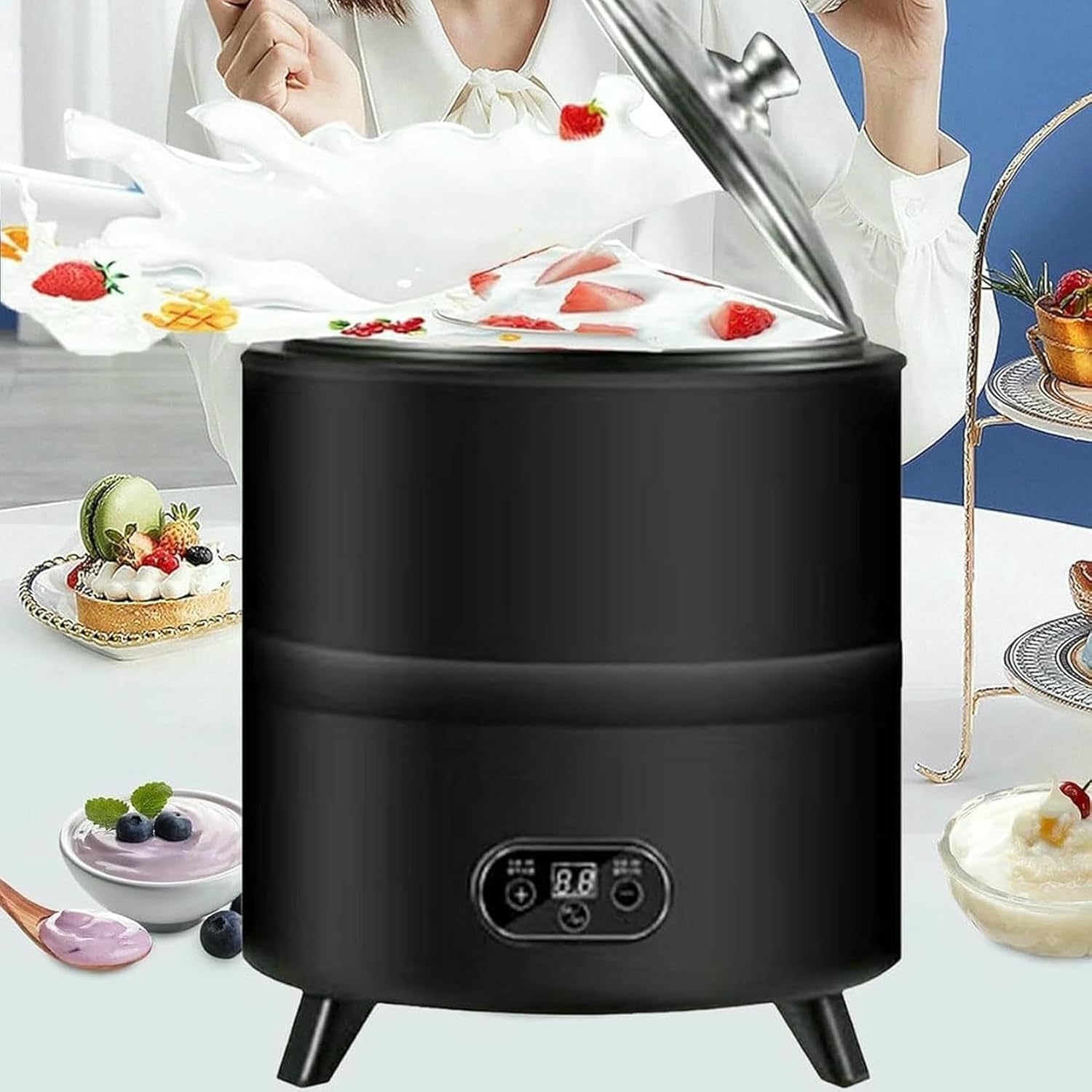 Commercial Yogurt Fermentation Machine, Automatic Yogurt Fermentation Machine with Time and Temperature Control, Electric Yogurt Incubator