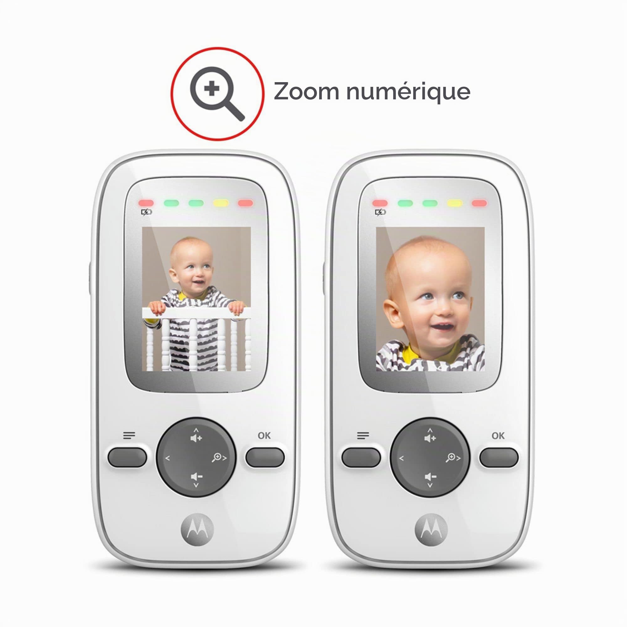 Motorola Nursery VM481 - Moniteur Vidéo pour Bébé avec Unité Parentale Portable, Microphone Haute Sensibilité, Vision Nocturne Infrarouge, Zoom Numérique