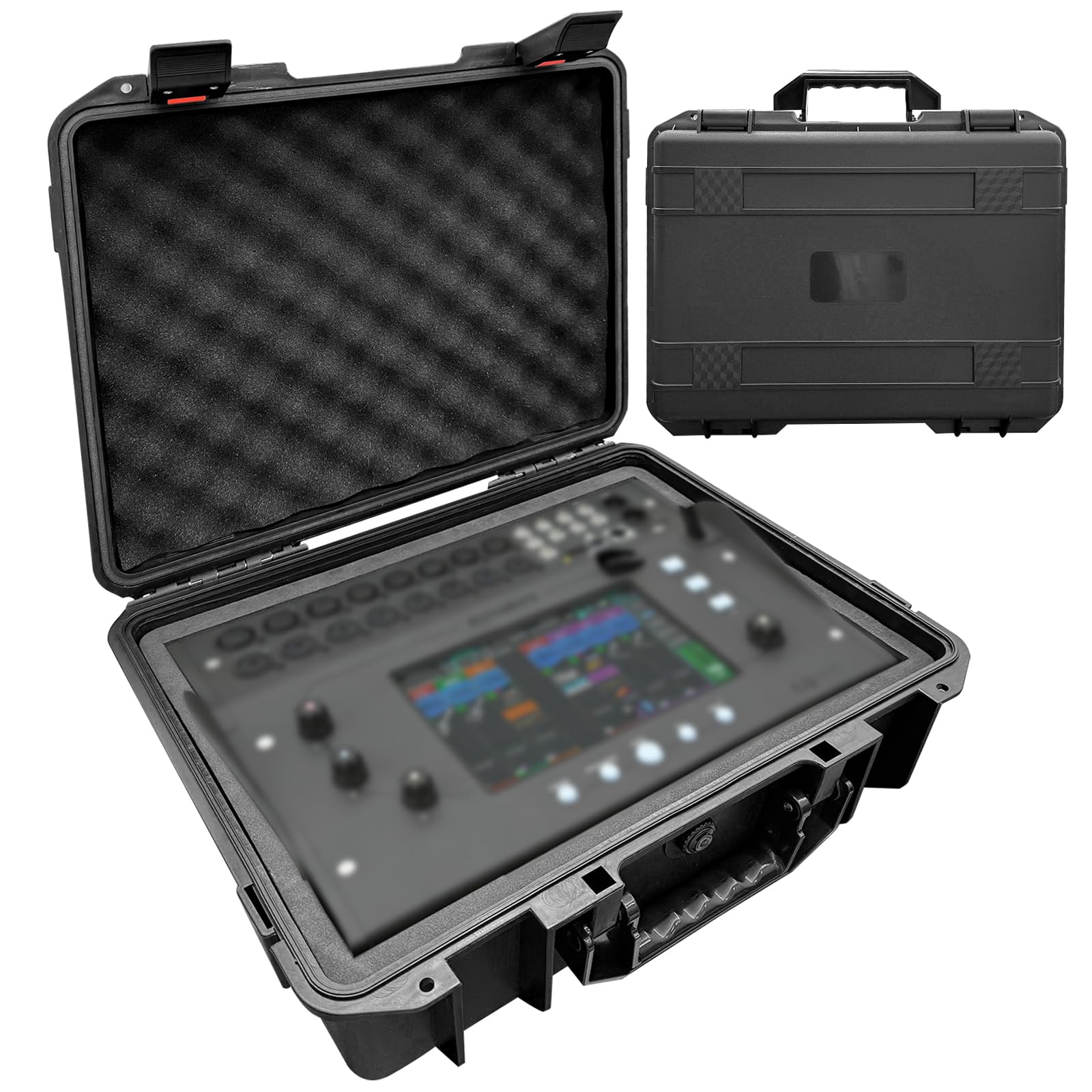 Custodia rigida da viaggio per mixer digitale Allen & Heath CQ-18T/CQ-12T, custodia rigida dotata di comoda maniglia con schiuma personalizzabile per mixer