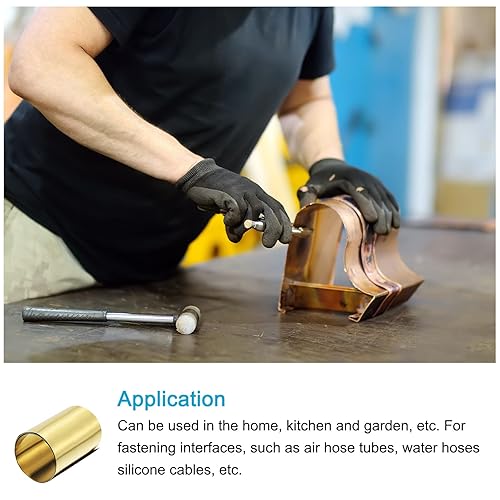 Miniatura 8 de Hoja de latón (39.370 in x 3.937 in x 0.001 in), 1 unidad, placas de láminas de metal - para salpicaduras de cocina en el hogar, proyecto de