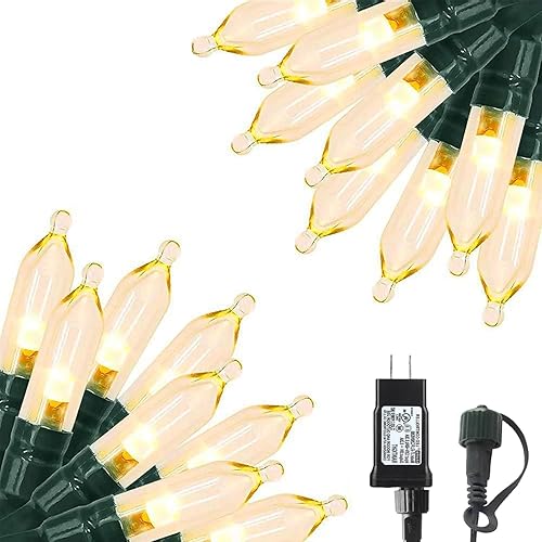 Cadena de 200 luces LED de Navidad mejoradas de 66 pies para interiores y exteriores, luces impermeables para árbol de Navidad, certificación UL