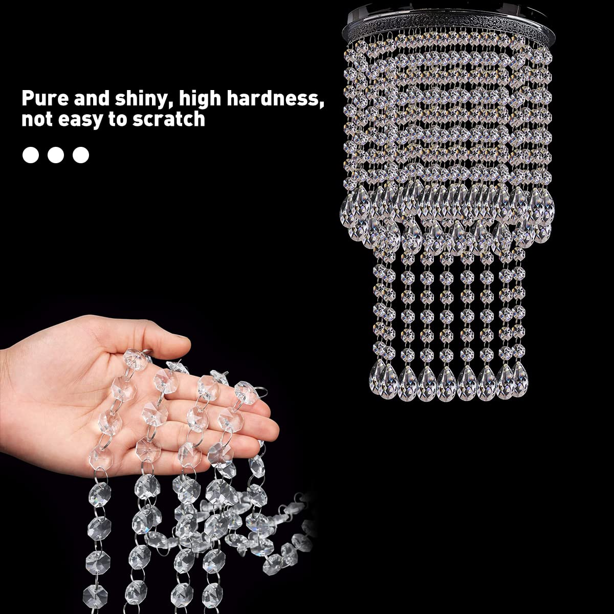 White Pants For Men 10 Feet Crystal Bead Chain Garland - Clear Chandelier  Bead Strand For DIY Lighting Casual Linen Trousers, image size:1200x1200