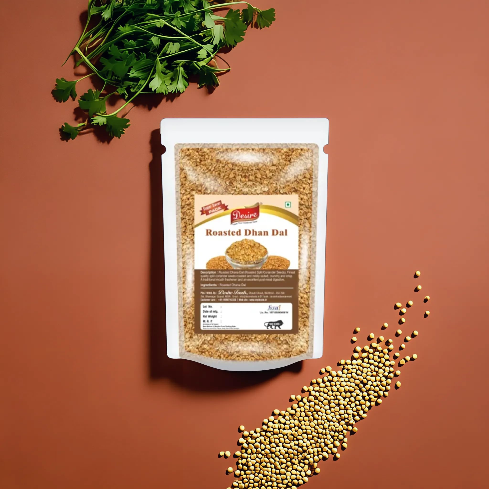 Desire Roasted Dhana Dal (Roasted Split Coriander Seeds) 200 Gram - Image 6 thumbnail