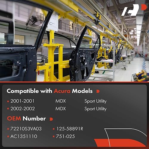 Miniatura 3 de A-Premium Elevalunas eléctrico con motor compatible con Acura MDX 2001-2002 Delantero derecho del lado del pasajero