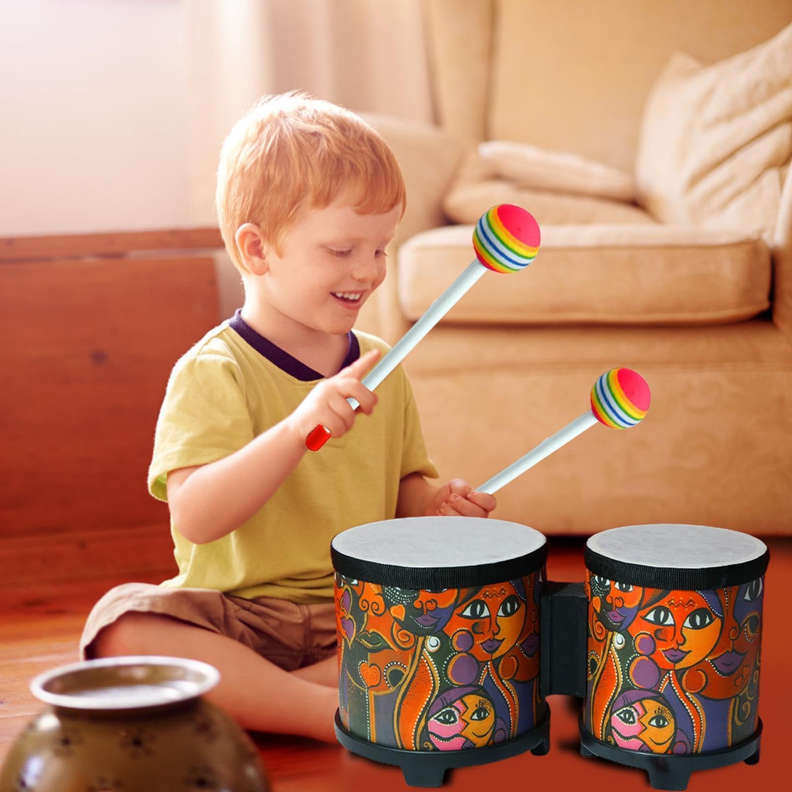 Tambor de bongo para adultos, instrumento de percusión