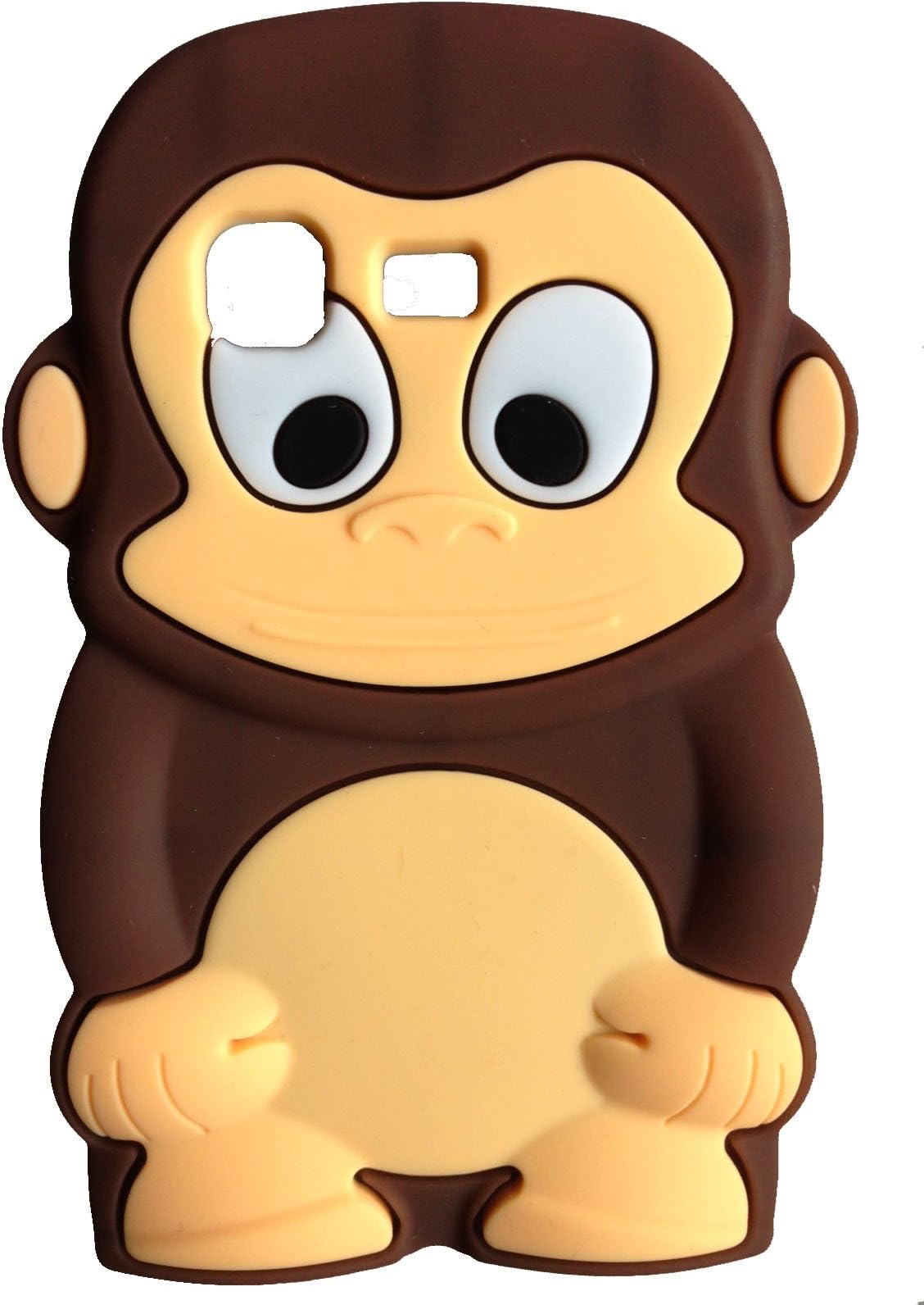 SKS Distribution® Brown Cheeky Monkey Soft Silicone Case for Samsung Galaxy Pocket S5300