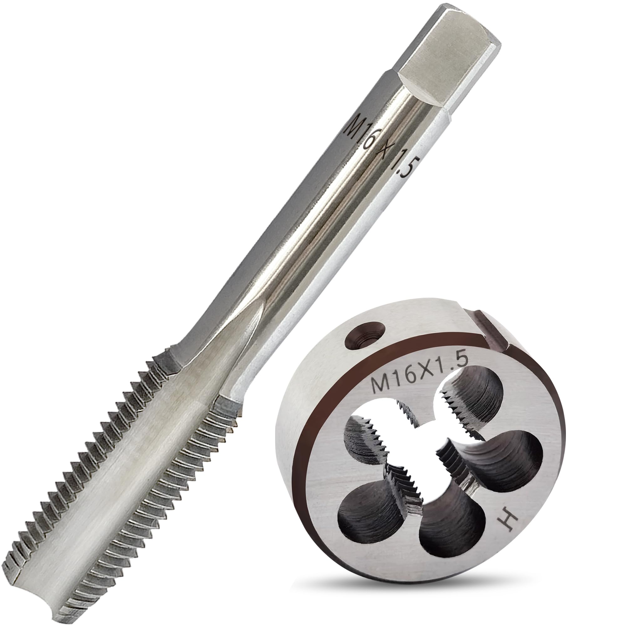 M16x1.5 Tap and Die Set, Metric Right-Hand M2 HSS M16 x 1.5 Tap Die Set