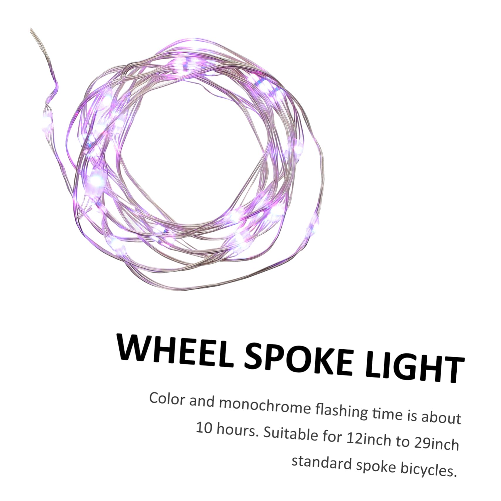 MUSISALY 1set Led Wheel Light Wire Light for Night Riding Enhanced Visibility Safety for Cyclists Material for Boys and Girls Adults