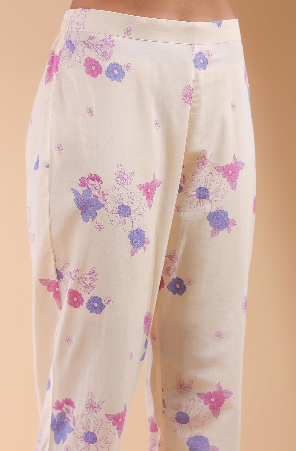 Janasya Indian Women's White Cotton Kurta Set for Women - Image 8