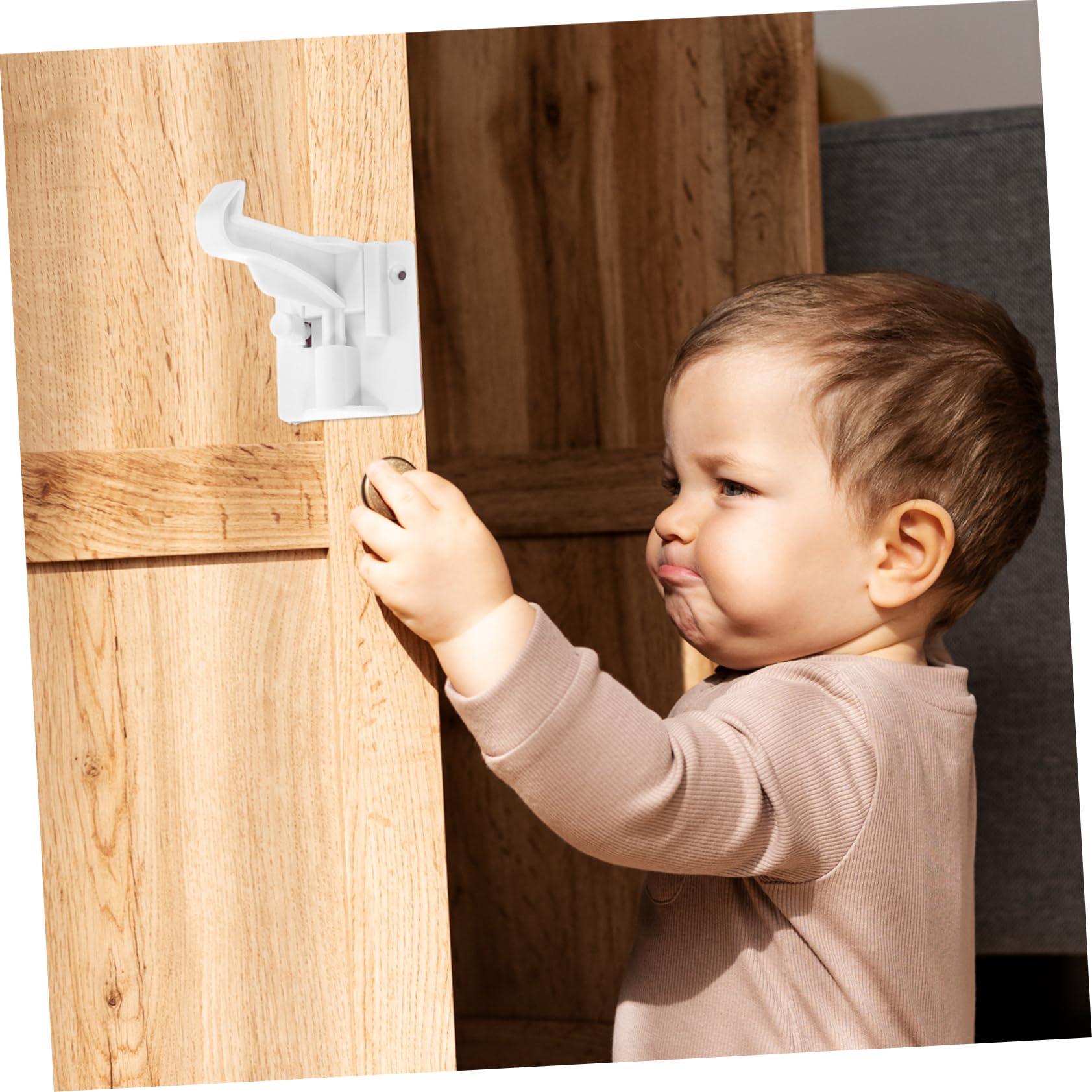 12 Pièces Serrures Invisibles pour Garçon Fille Verrous de Sécurité pour Tiroirs Armoires et Portes Installation Facile sans Perçage Protection Garçon Fille