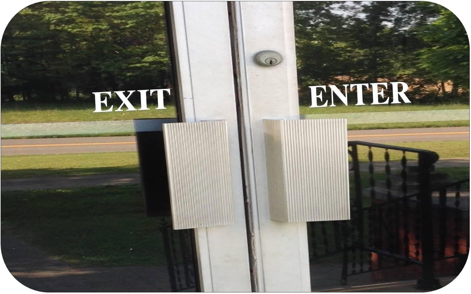 Enter Exit signs sticker decal business door 8 inch *E198* vinyl store shop