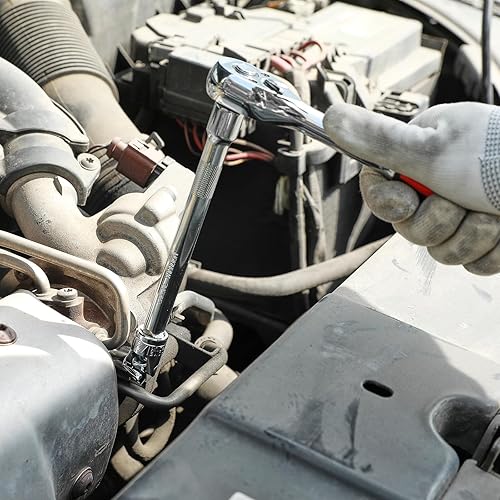 Miniatura 6 de CASOMAN Juego de llaves flexibles universales de 38 pulgadas, SAE&Metric, 38" a 34", 0.394 in a 0.748 in, 6 puntos, CR-V, cabezal giratorio, acceso