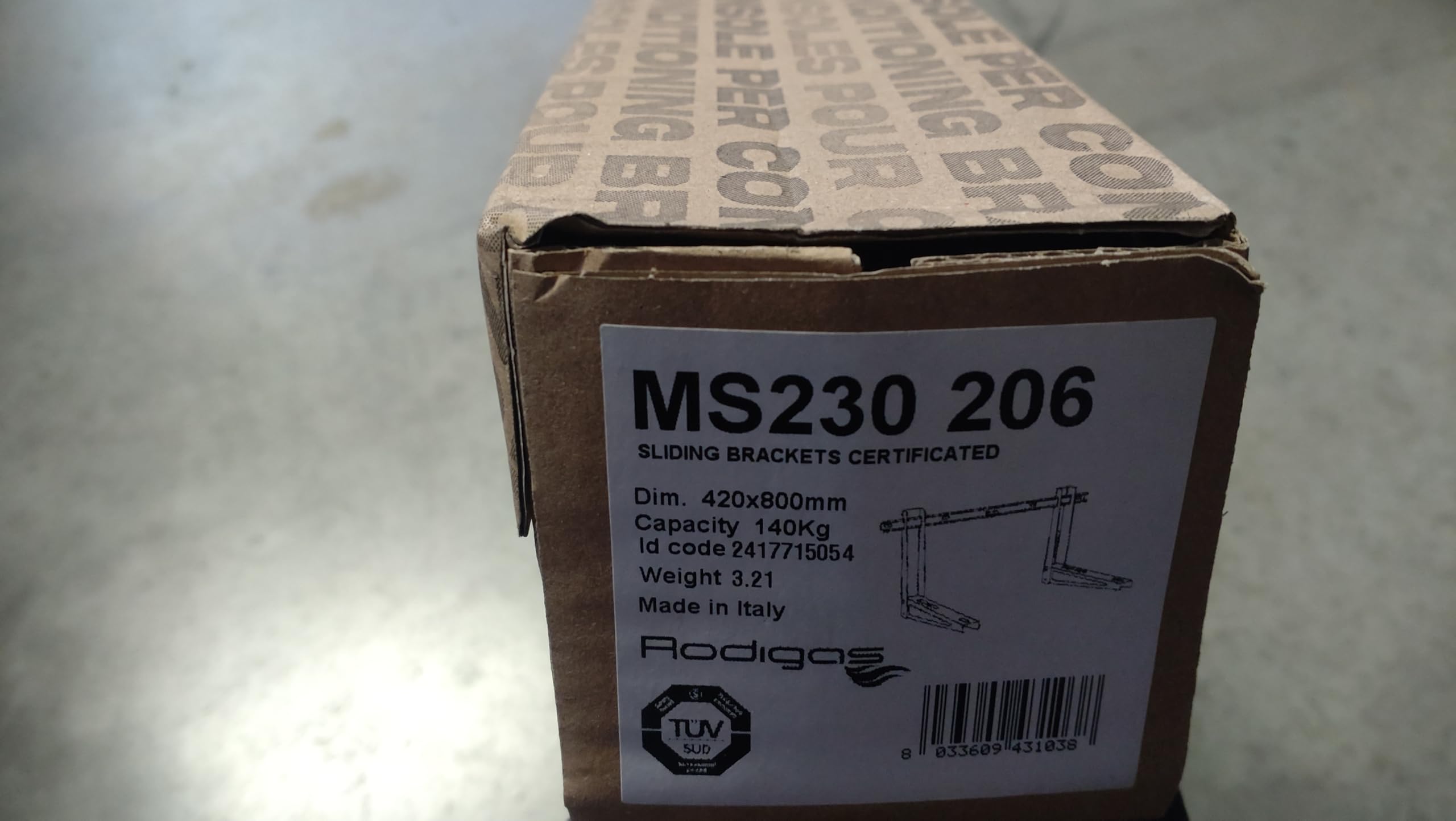 Console murale pour climatiseurs, pompes à chaleur jusqu'à 140 kg, flèche 465 mm pour 5 kW (flèche 465 mm x 375 mm hauteur x 800 mm largeur)