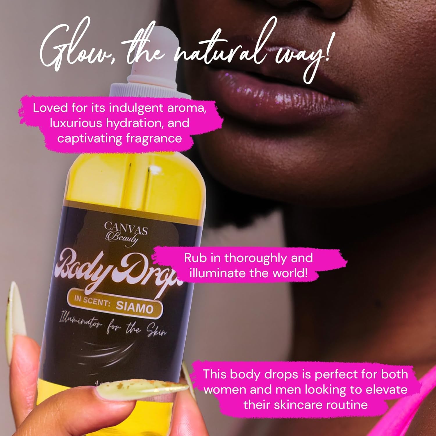 Canvas Beauty Body Drops, Siamo - With Coconut Oil, Jojoba Oil & Vitamin E - Image 5